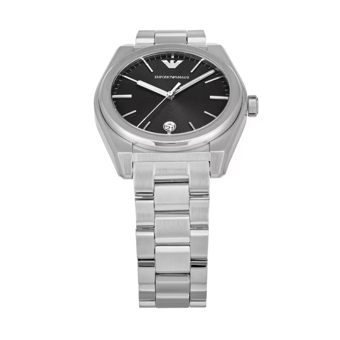 Shop Authentic Emporio Armani Frederico Analog Black Dial Silver Steel Strap Watch for Men - AR11622 - Luxxuri