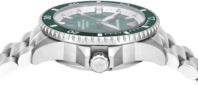 Emporio Armani Sea Explorer Green Dial Silver Steel Strap Watch for Men - AR60080