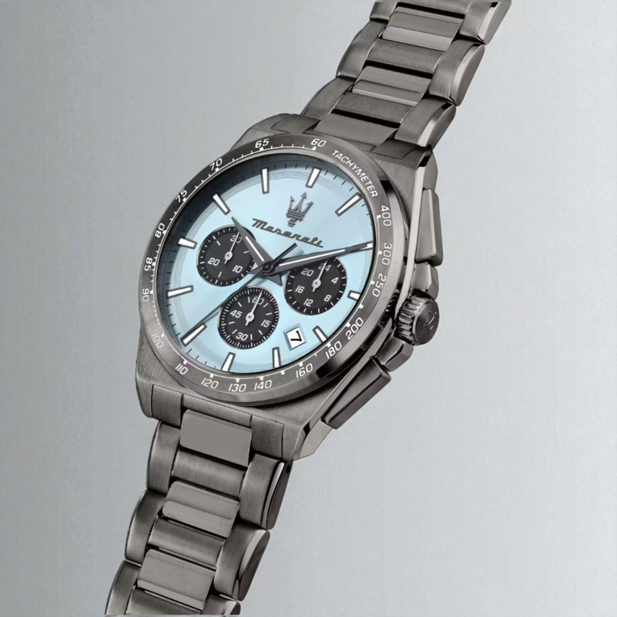 Maserati Velocità Chronograph Blue Dial Black Steel Strap Watch for Men - R8873652004