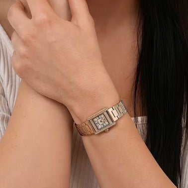 Shop Authentic Emporio Armani Genni Crystals Gold Dial Gold Steel Strap Watch for Women - AR11663 - Luxxuri