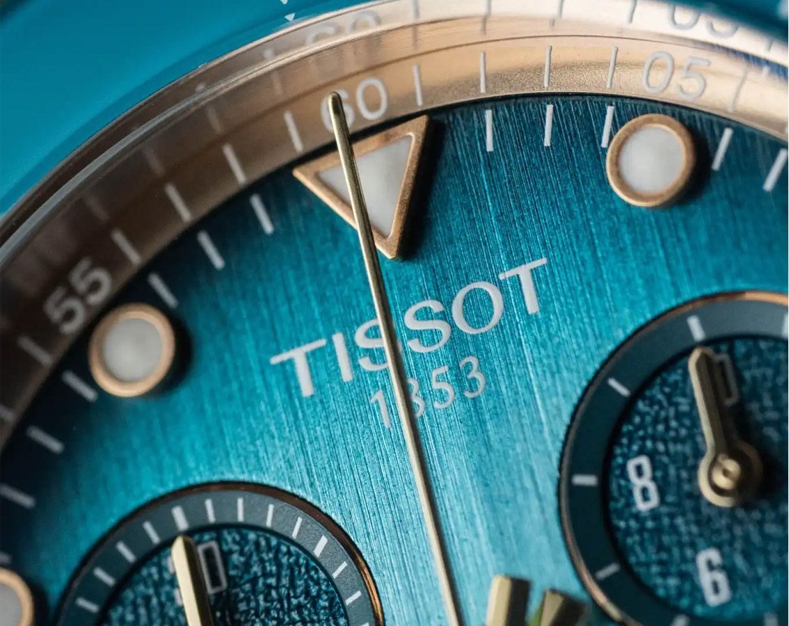 Tissot Seastar 1000 Chronograph Turqouise Dial Turqouise Rubber Strap Watch for Women - T120.217.37.041.00