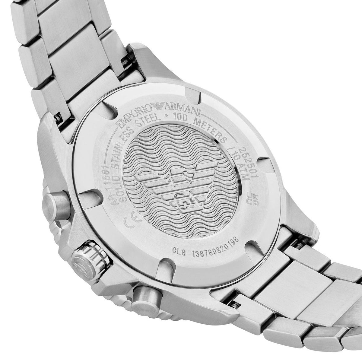 Shop Authentic Emporio Armani World Explorer Chronograph Blue Dial Silver Steel Strap Watch for Men - AR11681 - Luxxuri