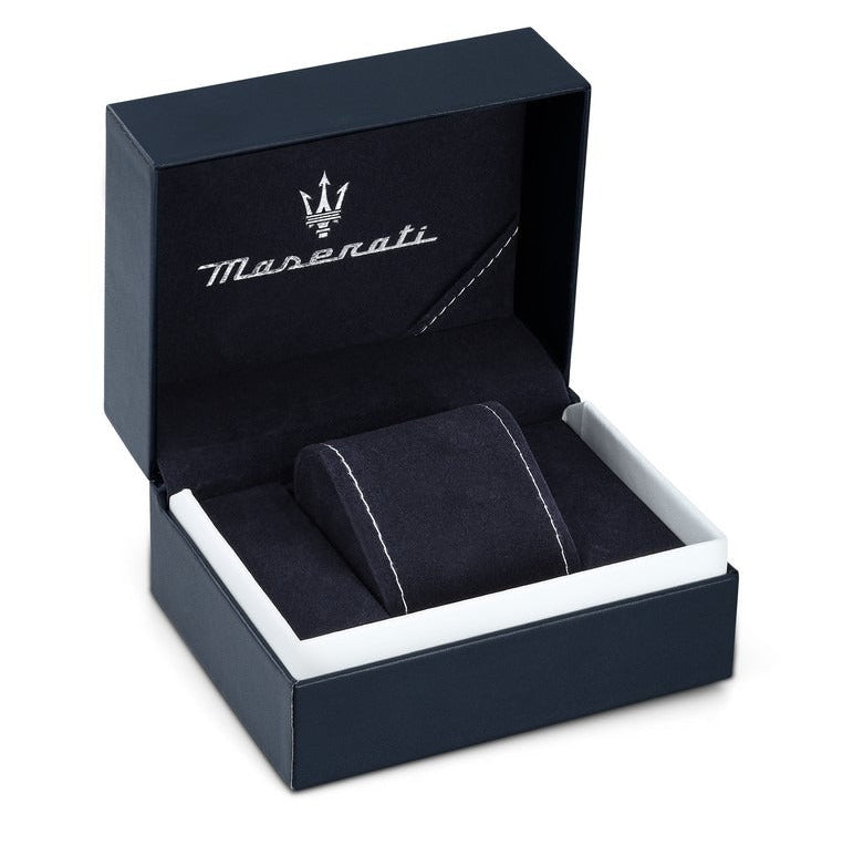 Maserati Tradizione Chronograph Black Dial Silver Steel Strap Watch for Men - R8873646004