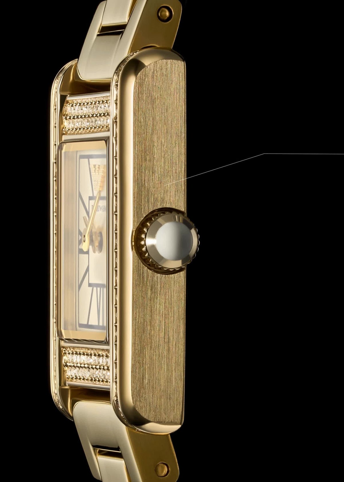 Shop Authentic Emporio Armani Genni Crystals Mother of Pearl Dial Gold Steel Strap Watch for Women - AR11659 - Luxxuri