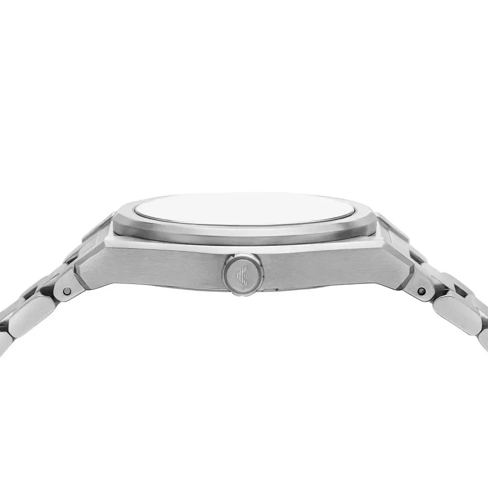 Shop Authentic Emporio Armani Frederico Analog Black Dial Silver Steel Strap Watch for Men - AR11622 - Luxxuri