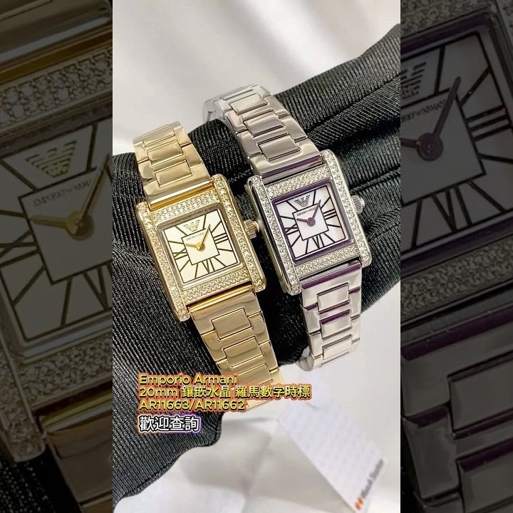 Shop Authentic Emporio Armani Genni Crystals Gold Dial Gold Steel Strap Watch for Women - AR11663 - Luxxuri