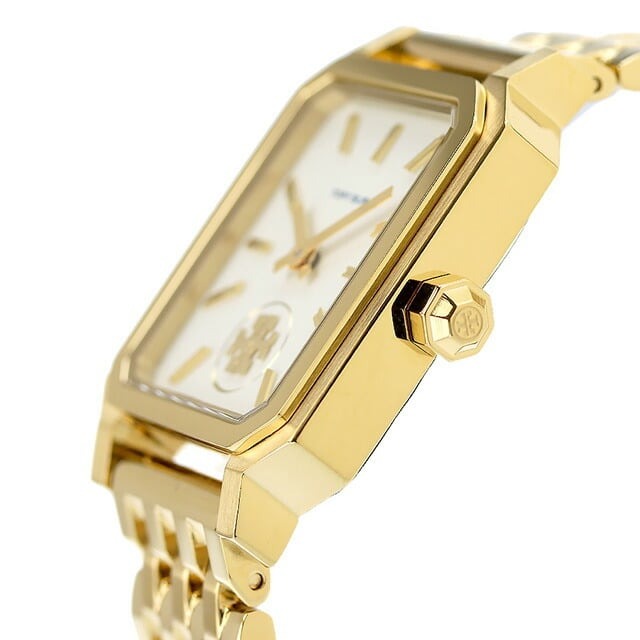 Tory Burch Robinson White Dial Gold Steel Strap Watch for Women - TBW1500