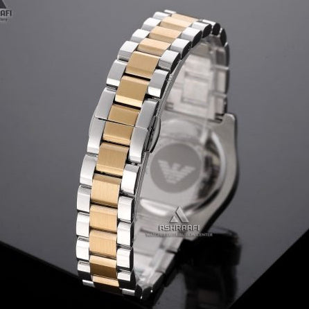 Emporio Armani Federica Mother of Pearl Dial Two Tone Steel Strap Watch for Women - AR11559