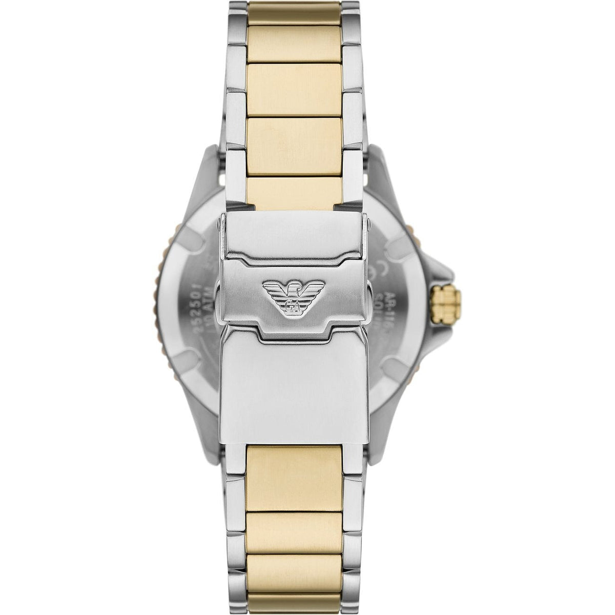 Emporio Armani World Explorer Blue Dial Two Tone Steel Strap Watch for Men - AR11682