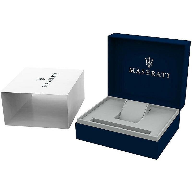 Maserati Tradizione Chronograph Black Dial Black Leather Strap Watch for Men - R8871646001