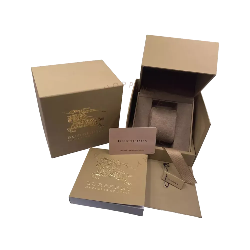 Burberry Utilitarian Chronograph White Dial White Leather Strap Watch for Women - BU7821