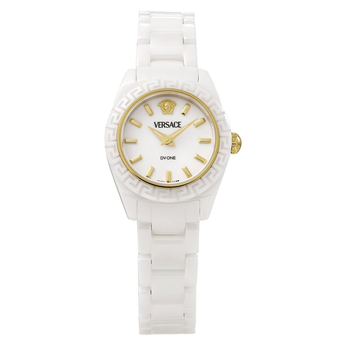 Shop Authentic Versace DV One Mini White Dial White Ceramic Dial Watch for Women - VE9F00224 - Luxxuri
