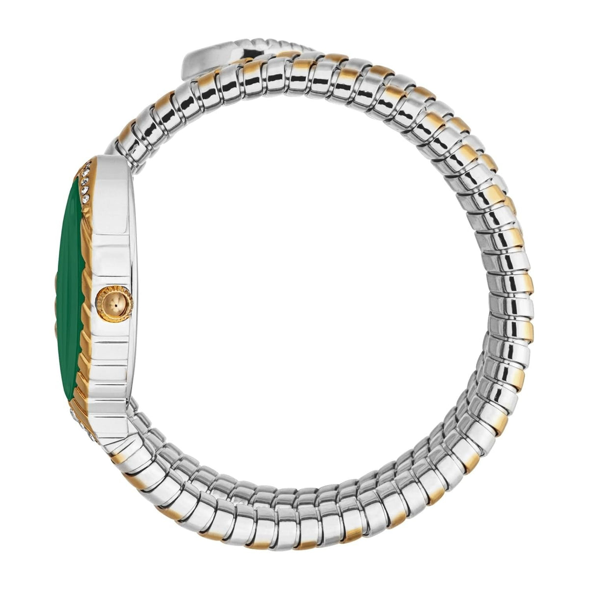 Just Cavalli Specchio Green Dial Two Tone Steel Strap Watch for Women - JC1L323M0055