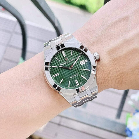 Shop Authentic Maurice Lacroix Aikon Automatic Green Dial Silver Steel Strap Watch for Men - AI1807-SS002-630-1 - Luxxuri