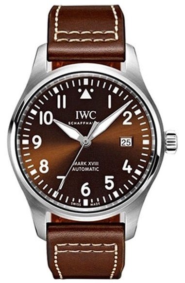Shop Authentic IWC Pilot's Watch Mark XVII Edition "Antoine De Saint Exupery" Brown Dial Brown Leather Strap Watch for Men - IW327003 - Luxxuri
