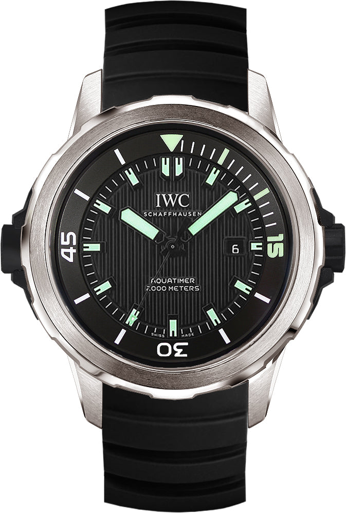 Shop Authentic IWC Aquatimer Automatic 2000 Black Dial Black Rubber Strap Watch for Men - IW358002 - Luxxuri