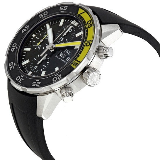Shop Authentic IWC Aquatimer Automatic Chronograph Black Dial Black Rubber Strap Watch for Men - IW376709 - Luxxuri