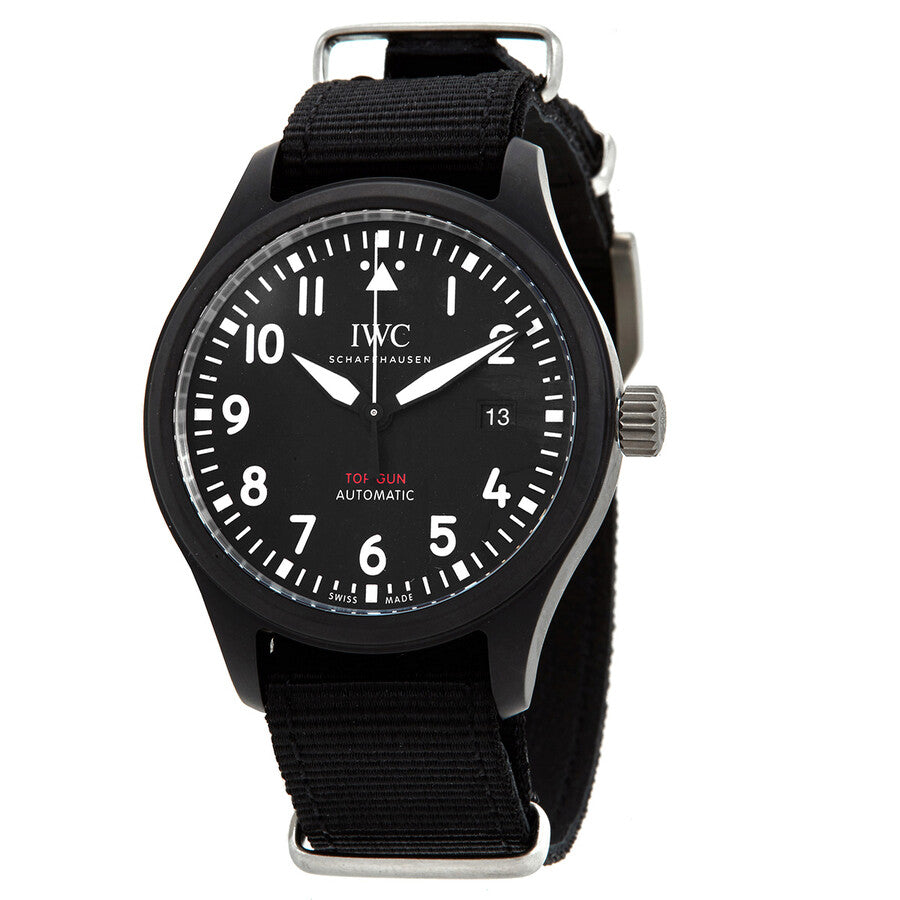 Shop Authentic IWC Pilot Watch Chronograph Top Gun Edition Black Dial Black Nylon Strap Watch for Men - IW326901 - Luxxuri