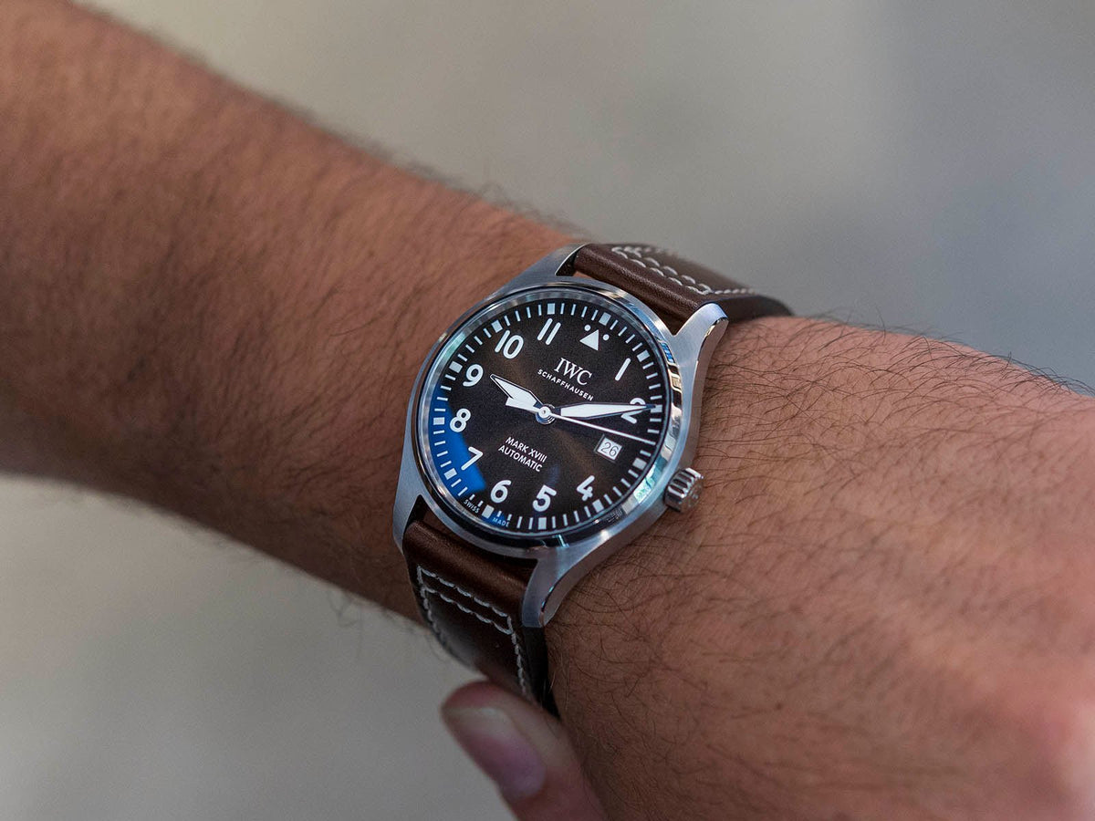 Shop Authentic IWC Pilot's Watch Mark XVII Edition "Antoine De Saint Exupery" Brown Dial Brown Leather Strap Watch for Men - IW327003 - Luxxuri