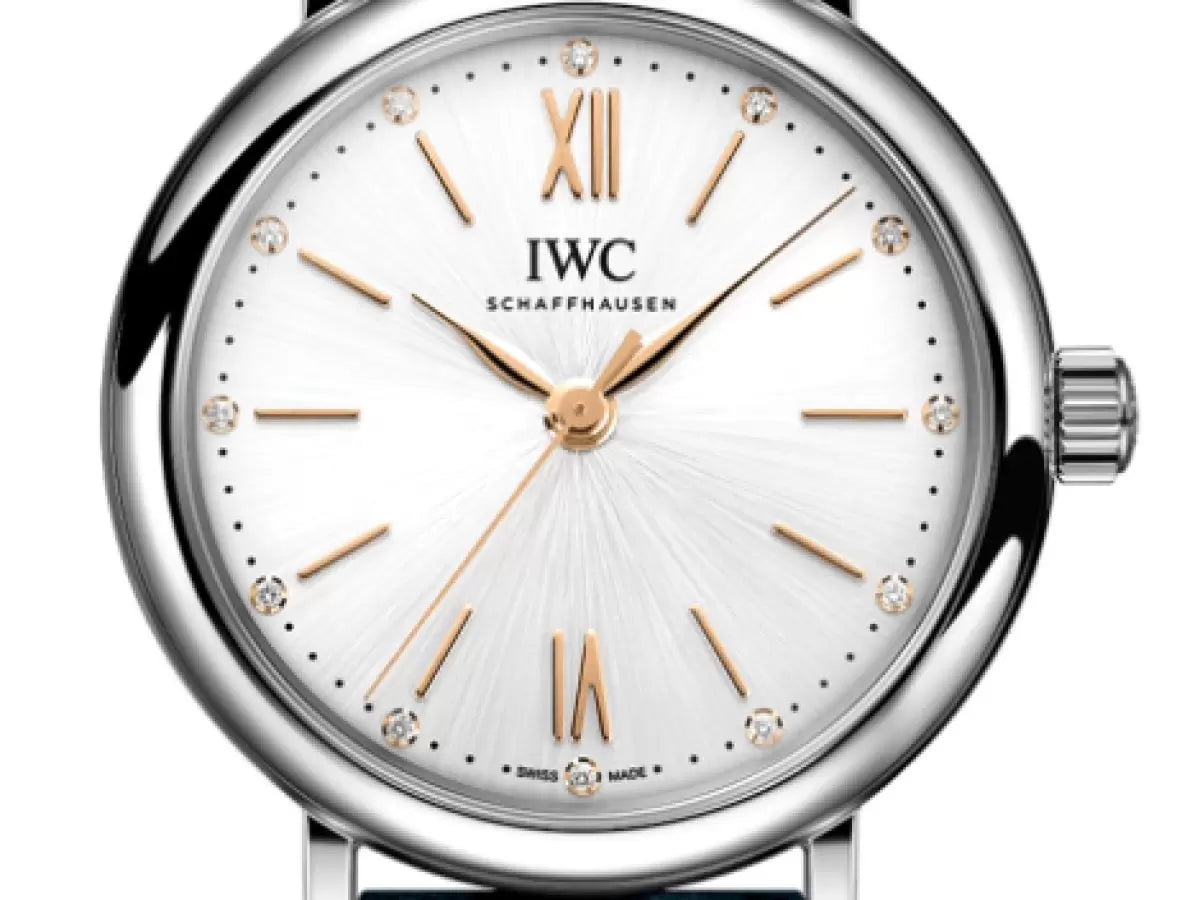 Shop Authentic IWC Portofino Automatic Silver Dial Brown Leather Strap Watch for Women - IW357403 - Luxxuri