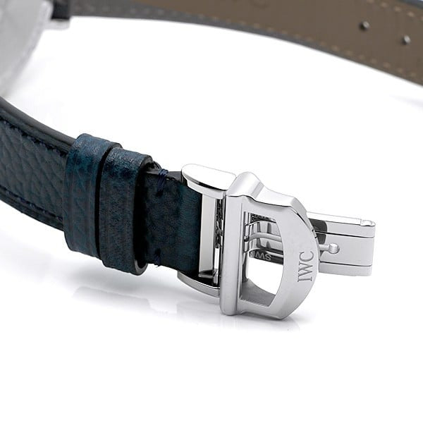 Shop Authentic IWC Portofino Automatic Silver Dial Blue Leather Strap Watch for Women - IW357411 - Luxxuri