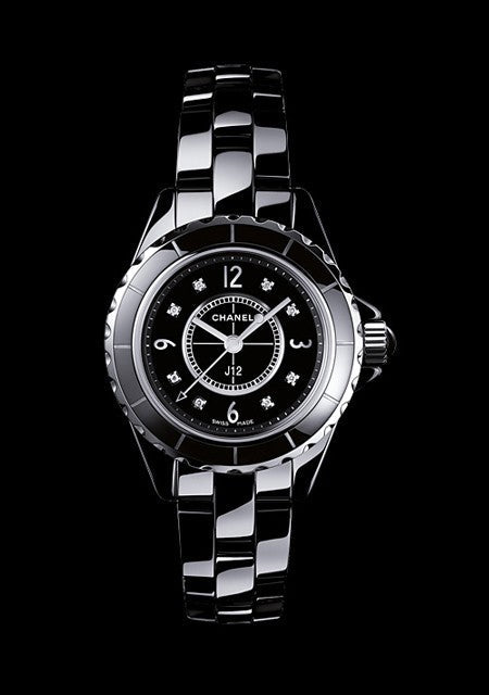 Shop Authentic Chanel J12 Diamonds Black Dial Black Steel Strap Watch for Women - J12 H2569 - Luxxuri