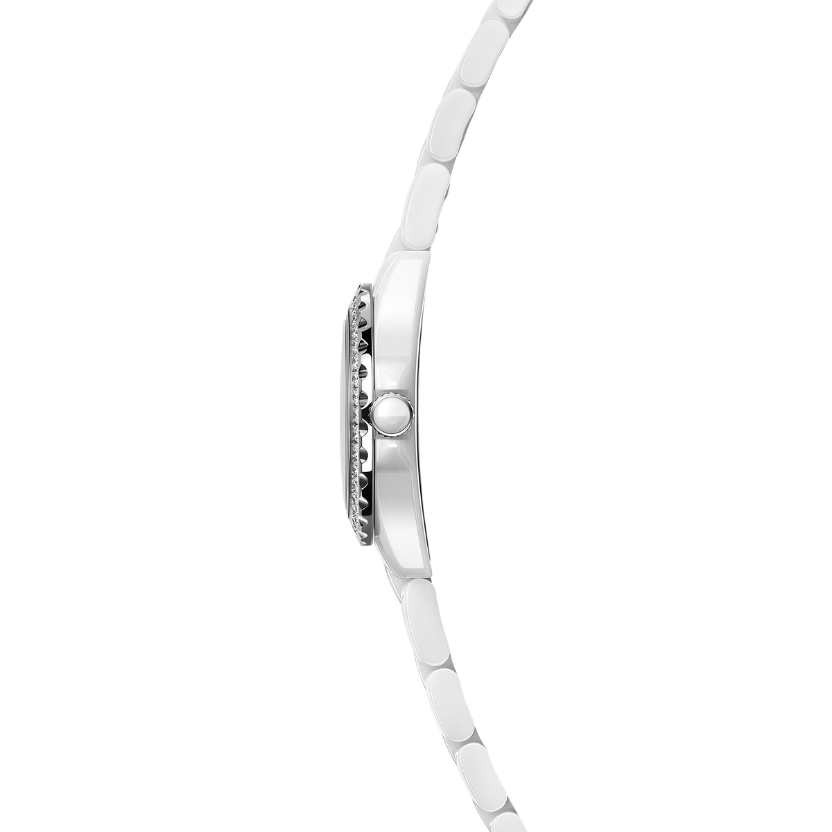 Shop Authentic Chanel J12 Diamonds Quartz White Dial White Steel Strap Watch for Women - J12 H2572 - Luxxuri