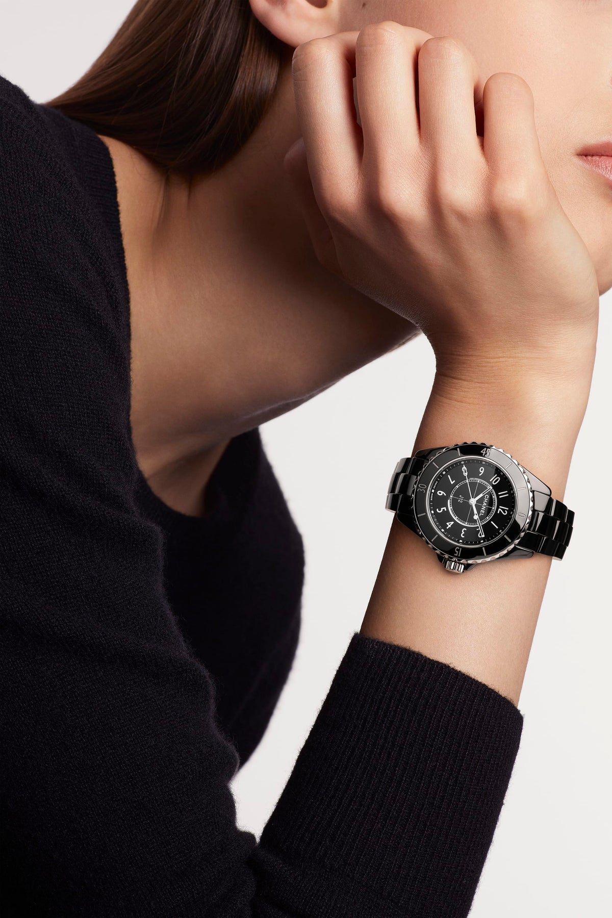 Shop Authentic Chanel J12 Quartz Black Dial Black Steel Strap Watch for Women - J12 H5695 - Luxxuri