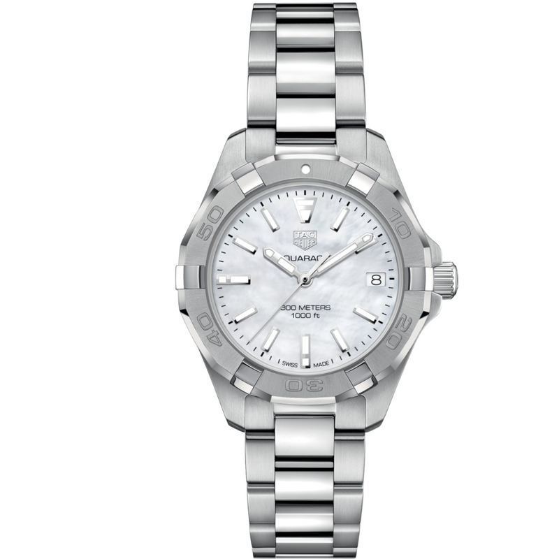 Shop Authentic Tag Heuer Aquaracer White Mother of Pearl Dial Watch for Women - WBD1314.BA0740 - Luxxuri