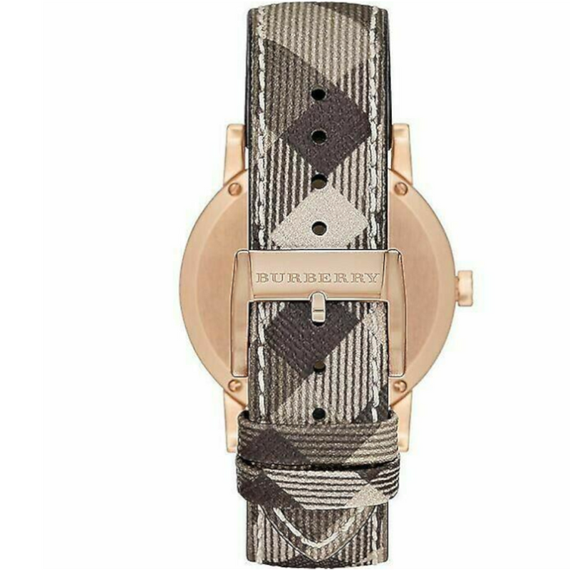 Shop Authentic Burberry The City Rose Gold Dial Brown Leather Strap Watch for Women - BU9040 - Luxxuri