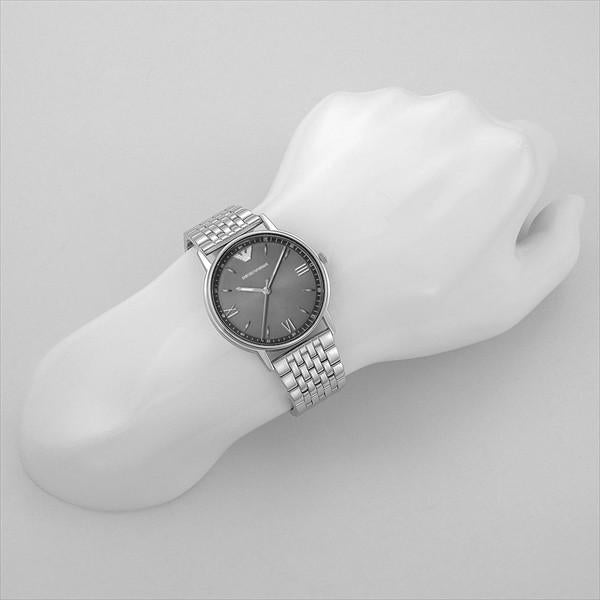 Shop Authentic Emporio Armani Kappa Quartz Grey Dial Silver Mesh Bracelet Watch For Men - AR11068 - Luxxuri