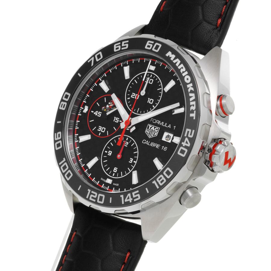 Shop Authentic Tag Heuer Formula 1 Mario Kart Chronograph Black Dial Black Leather Strap Watch for Men - CAZ201E.FC6517 - Luxxuri