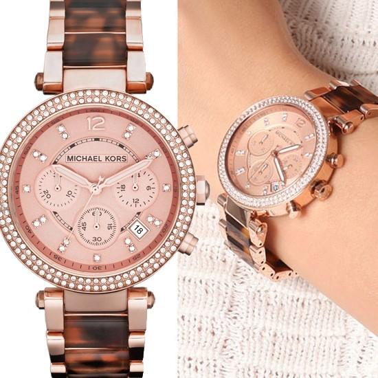 Shop Authentic Michael Kors Parker Rose Gold Dial Two Tone Steel Strap Watch for Women - MK5538 - Luxxuri