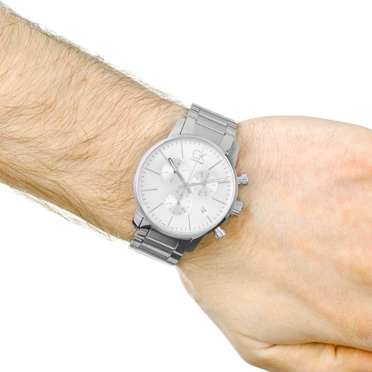Shop Authentic Calvin Klein City White Dial Silver Steel Strap Watch for Men - K2G27146 - Luxxuri