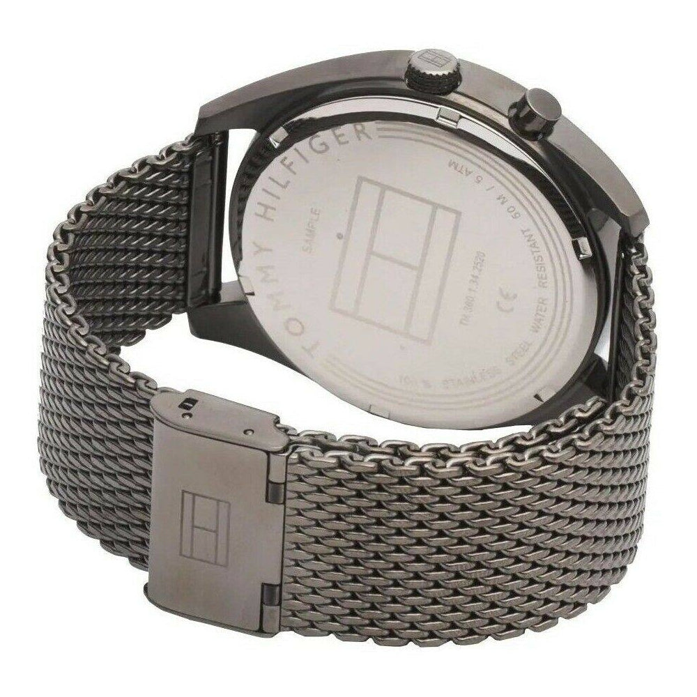 Shop Authentic Tommy Hilfiger Deacon Multifunction Black Dial Black Mesh Bracelet Watch for Men - 1791546 - Luxxuri