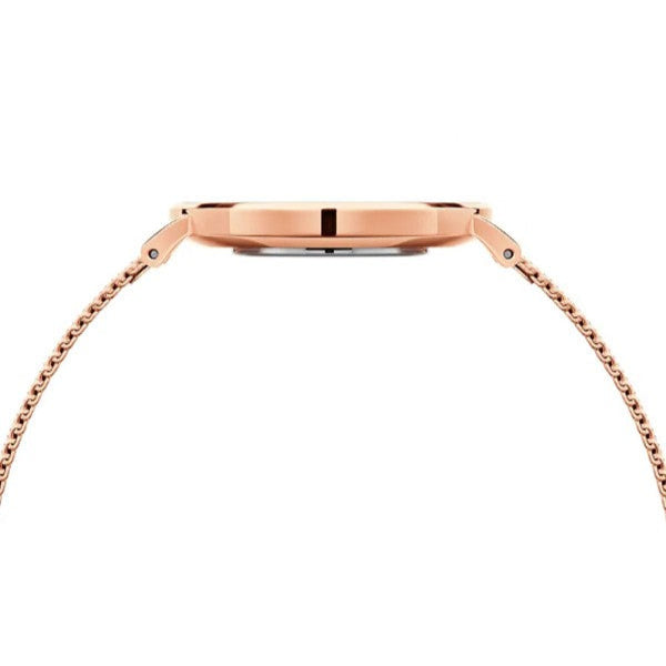 Shop Authentic Daniel Wellington Petite Amber Brown Dial Rose Gold Mesh Strap Watch for Women - DW00100478 - Luxxuri