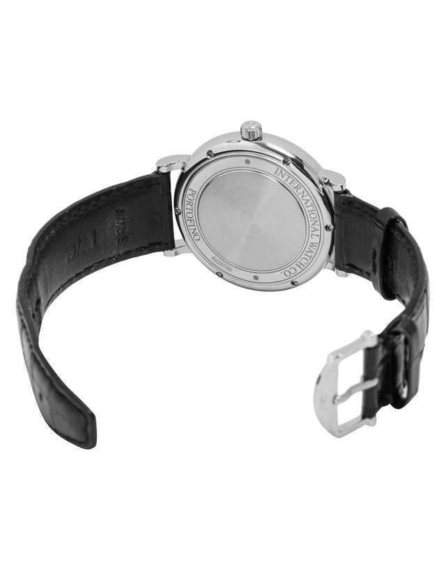 Shop Authentic IWC Portofino Automatic Black Dial Black Leather Strap Watch for Men - IW356502 - Luxxuri