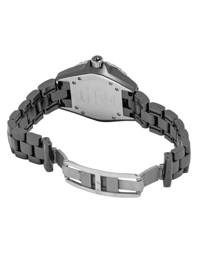 Shop Authentic Chanel J12 Quartz Ceramic Black Dial Black Steel Strap Watch for Women - J12 H0682 - Luxxuri