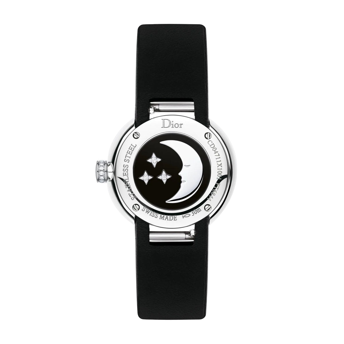 Shop Authentic Dior La D De Dior Dior Rose Céleste Diamonds Mother of Pearl Dial Black Leather Strap Watch for Women - CD04711X1001 0000 - Luxxuri