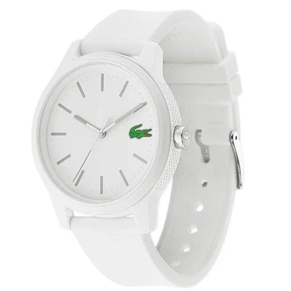 Lacoste 12.12 White Dial White Silicon Strap Watch for Men - 2010984