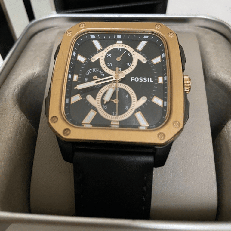 Shop Authentic Fossil Multifunction Black Dial Black Leather Strap Watch for Men - BQ2654 - Luxxuri