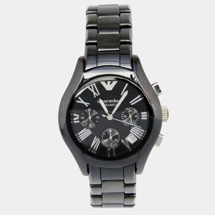 Shop Authentic Emporio Armani Black Ceramic Dial Ceramic Strap Watch For Women - AR1401 - Luxxuri