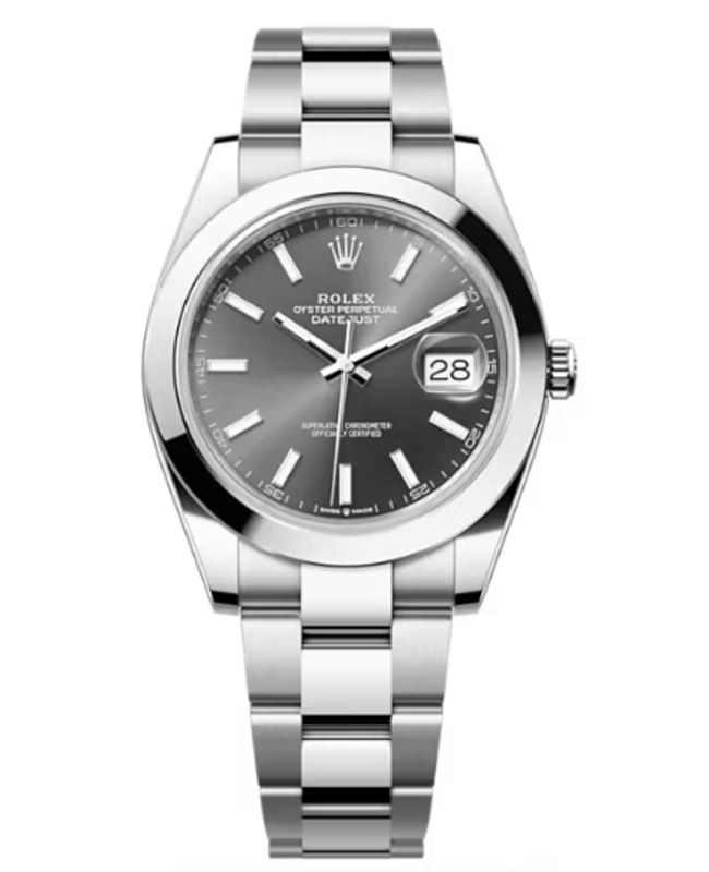 Shop Authentic Rolex Datejust 41 Oyster Grey Dial Oystersteel Strap Watch for Men - M126300-0007 - Luxxuri