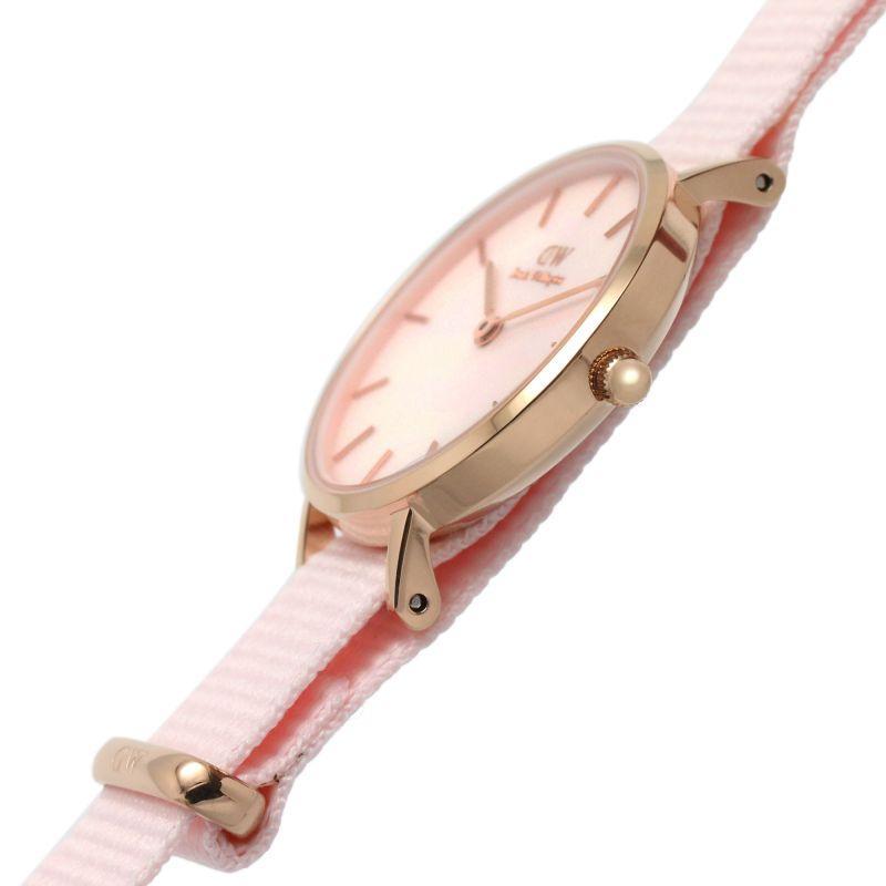 Shop Authentic Daniel Wellington Petite Mother of Pearl Pink Dial Pink Nylon Strap Watch For Women - DW00100512 - Luxxuri