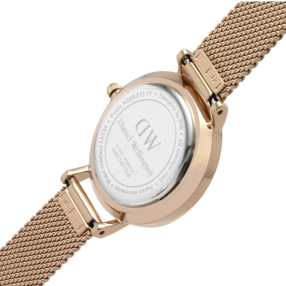 Shop Authentic Daniel Wellington Petite Rose Gold Dial Rose Gold Mesh Bracelet Watch For Women - DW00100470 - Luxxuri