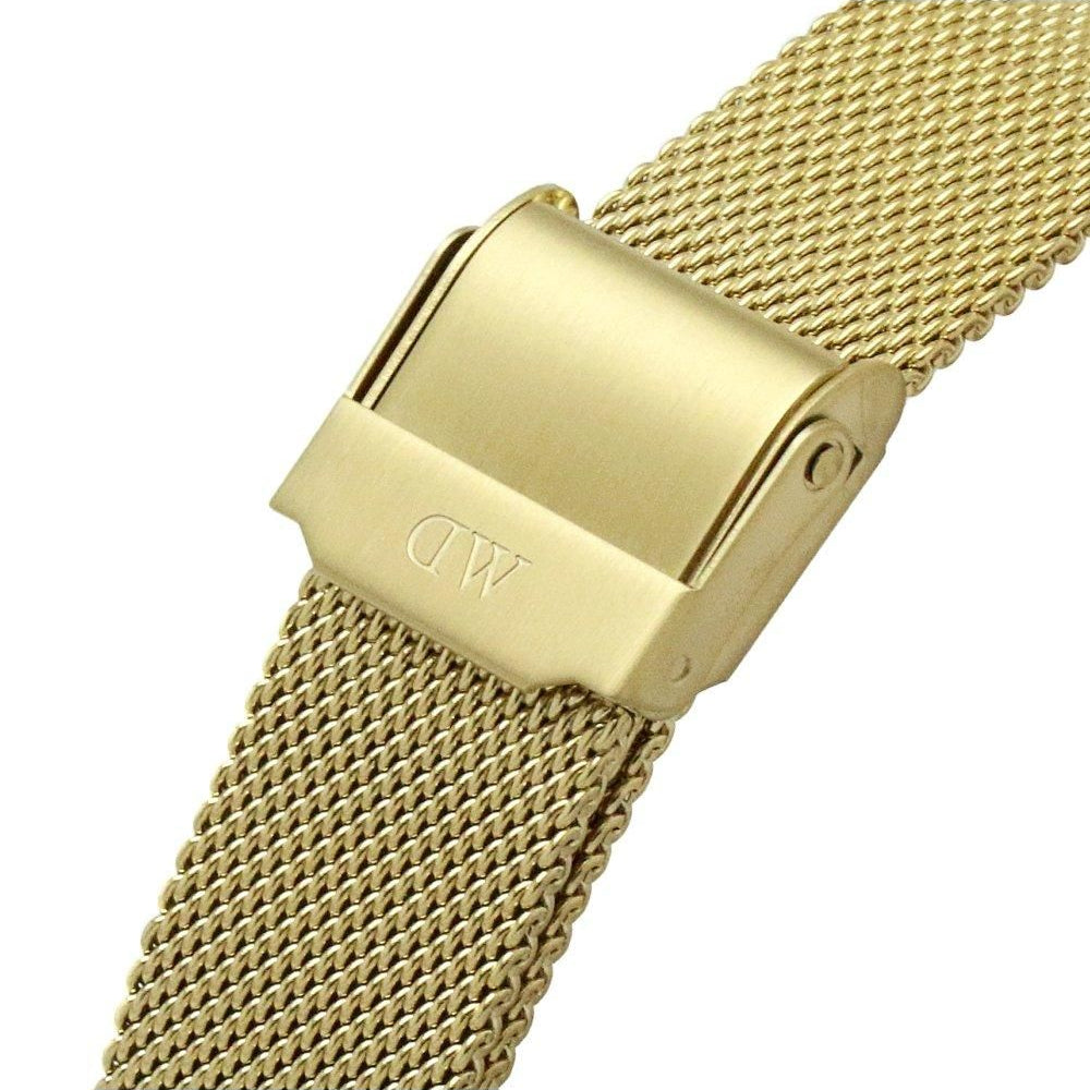 Shop Authentic Daniel Wellington Petite Emerald Green Dial Gold Mesh Strap Watch For Women - DW00100481 - Luxxuri