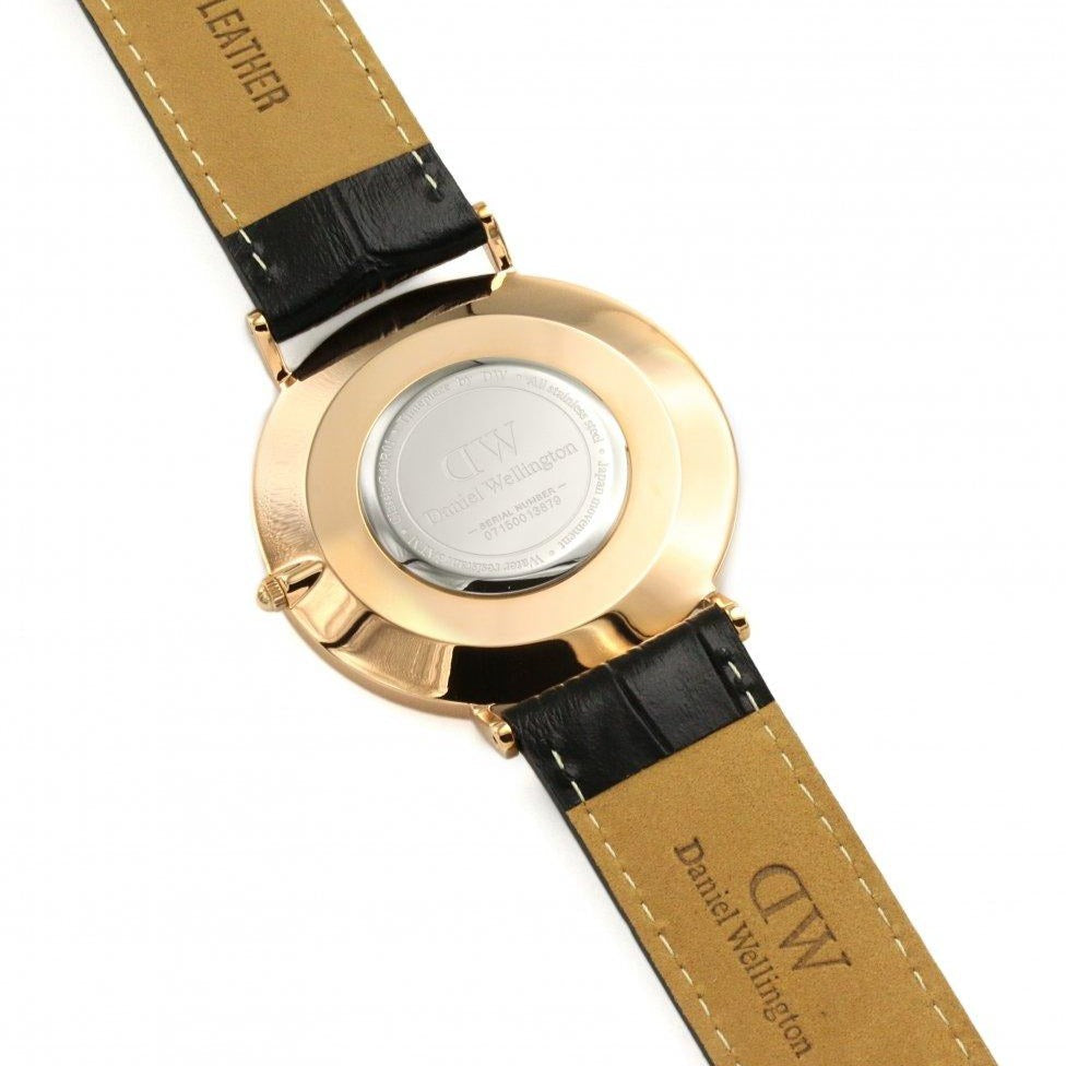 Shop Authentic Daniel Wellington Classic Reading Black Dial Black Leather Strap Watch For Men - DW00100129 - Luxxuri