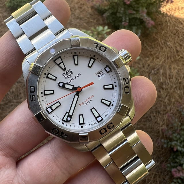Shop Authentic Tag Heuer Aquaracer White Dial Watch for Men - WBD1111.BA0928 - Luxxuri