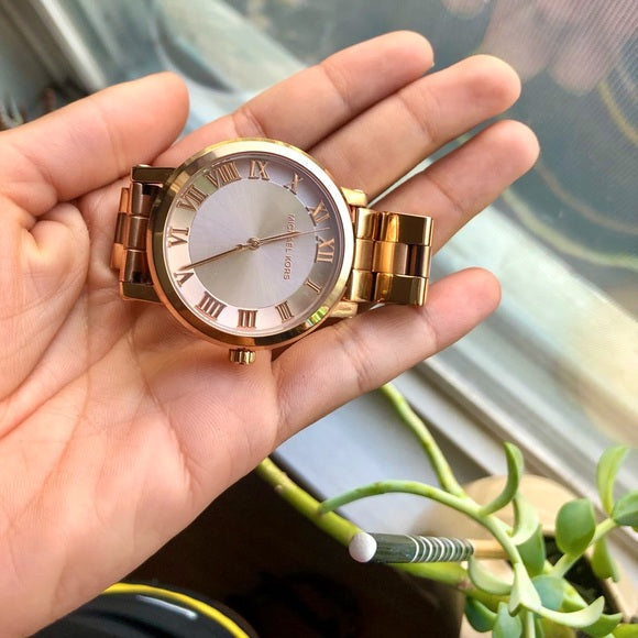 Shop Authentic Michael Kors Norie Gold Dial Two Tone Steel Strap Watch for Women - MK3586 - Luxxuri