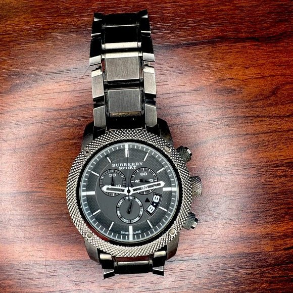 Shop Authentic Burberry Chrono Sport Brown Dial Brown Steel Strap Watch for Men - BU7716 - Luxxuri